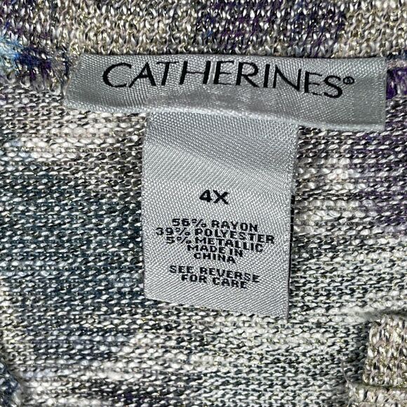 Catherines Top Womens Plus Size 4X Blouse Rhinestones Whimsigoth Bohemian Boho - Picture 12 of 15